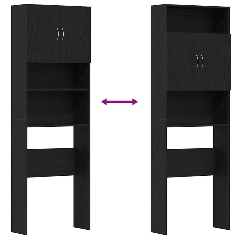 Casa si Gradina - Mobilier - Dulapuri si sifoniere - Dulapuri - Dulap pentru masina de spalat stejar negru lemn prelucrat - Infinity.ro