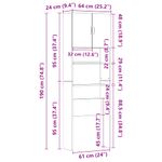 Casa si Gradina - Mobilier - Dulapuri si sifoniere - Dulapuri - Dulap pentru masina de spalat stejar negru lemn prelucrat - Infinity.ro