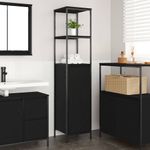 Casa si Gradina - Mobilier - Mobilier baie - Corpuri baie - Dulap de baie cu rafturi Stejar negru 36x35x165 cm - Infinity.ro