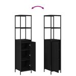 Casa si Gradina - Mobilier - Mobilier baie - Corpuri baie - Dulap de baie cu rafturi Stejar negru 36x35x165 cm - Infinity.ro