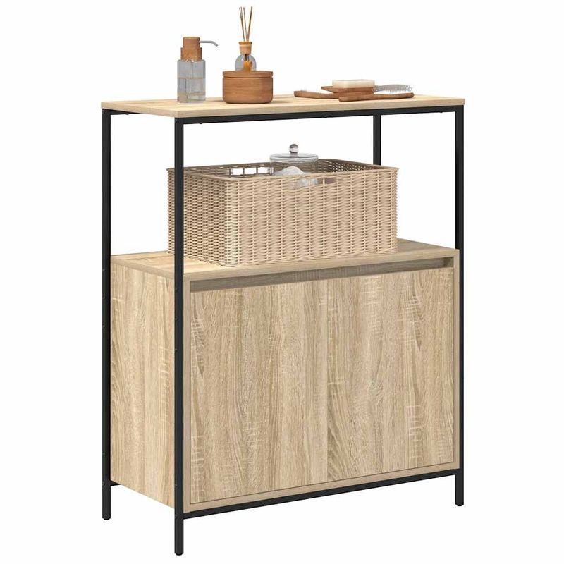Casa si Gradina - Mobilier - Mobilier baie - Corpuri baie - Dulap de baie cu rafturi Stejar Sonoma 76,5x35x95 cm - Infinity.ro