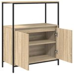 Casa si Gradina - Mobilier - Mobilier baie - Corpuri baie - Dulap de baie cu rafturi Stejar Sonoma 76,5x35x95 cm - Infinity.ro