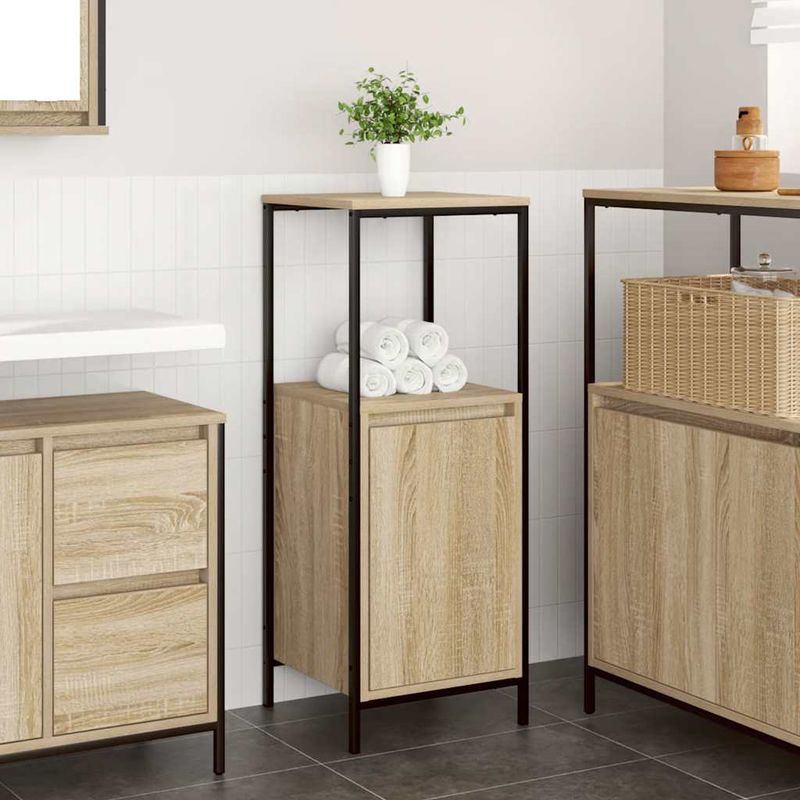 Casa si Gradina - Mobilier - Mobilier baie - Corpuri baie - Dulap de baie cu rafturi Stejar Sonoma 36x35x95 cm - Infinity.ro
