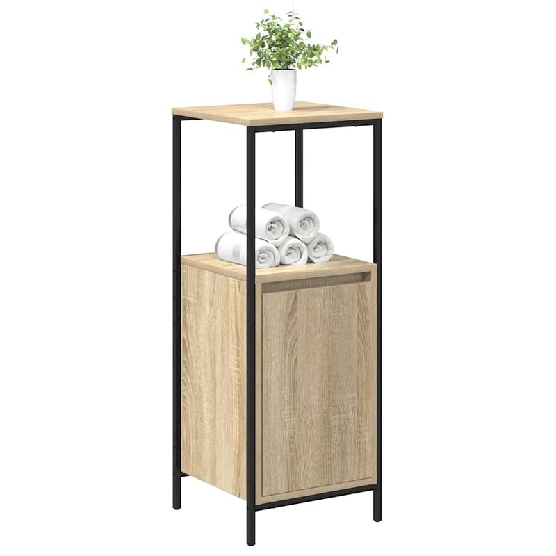 Casa si Gradina - Mobilier - Mobilier baie - Corpuri baie - Dulap de baie cu rafturi Stejar Sonoma 36x35x95 cm - Infinity.ro