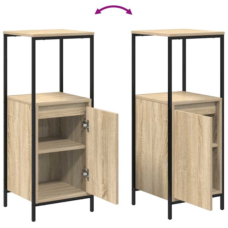 Casa si Gradina - Mobilier - Mobilier baie - Corpuri baie - Dulap de baie cu rafturi Stejar Sonoma 36x35x95 cm - Infinity.ro