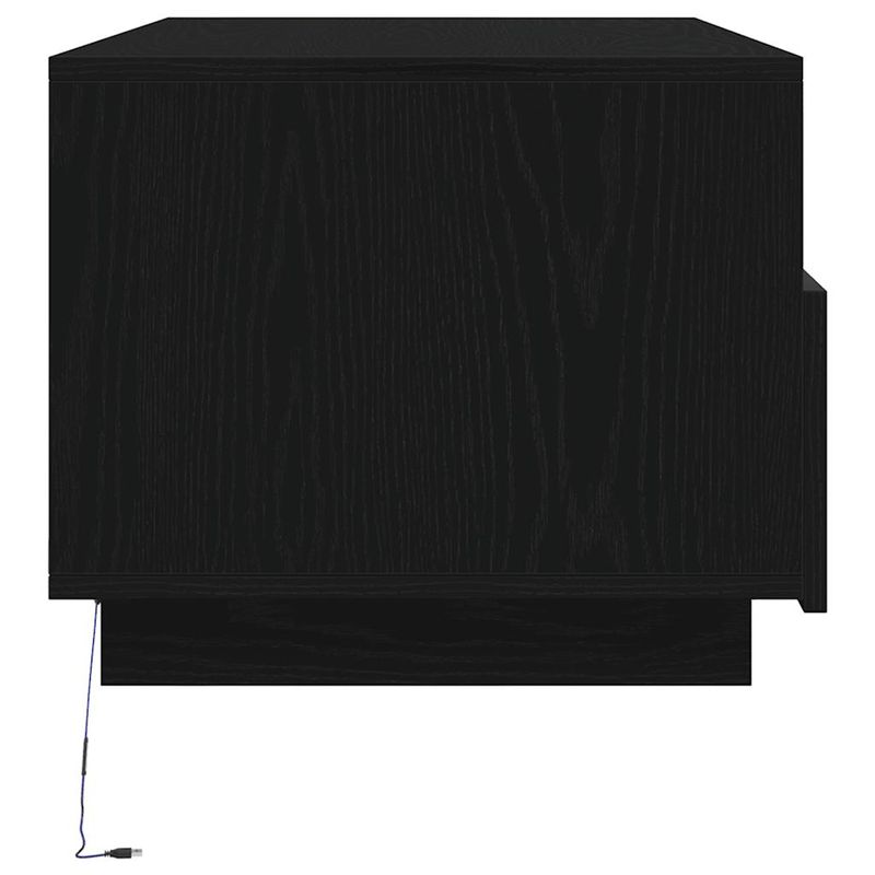 Casa si Gradina - Mobilier - Mese si birouri - Masute de cafea - Masuta de cafea cu lumini LED Stejar negru 90x49x40 cm - Infinity.ro