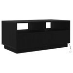 Casa si Gradina - Mobilier - Mese si birouri - Masute de cafea - Masuta de cafea cu lumini LED Stejar negru 90x49x40 cm - Infinity.ro