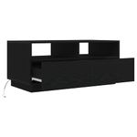 Casa si Gradina - Mobilier - Mese si birouri - Masute de cafea - Masuta de cafea cu lumini LED Stejar negru 90x49x40 cm - Infinity.ro