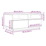 Casa si Gradina - Mobilier - Mese si birouri - Masute de cafea - Masuta de cafea cu lumini LED Stejar negru 90x49x40 cm - Infinity.ro