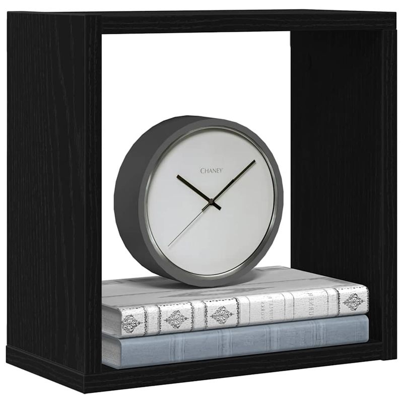 Casa si Gradina - Mobilier - Biblioteci si rafturi - Rafturi - Rafturi de perete cub 2 buc. stejar negru, 30x15x30 cm lemn - Infinity.ro