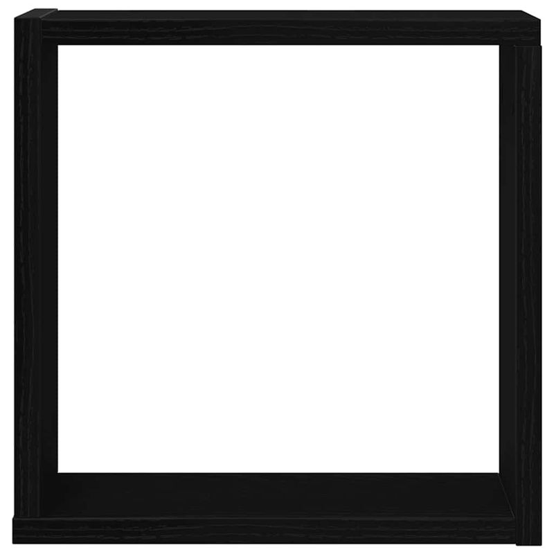 Casa si Gradina - Mobilier - Biblioteci si rafturi - Rafturi - Rafturi de perete cub 2 buc. stejar negru, 30x15x30 cm lemn - Infinity.ro