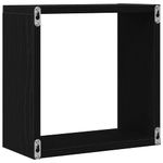 Casa si Gradina - Mobilier - Biblioteci si rafturi - Rafturi - Rafturi de perete cub 2 buc. stejar negru, 30x15x30 cm lemn - Infinity.ro
