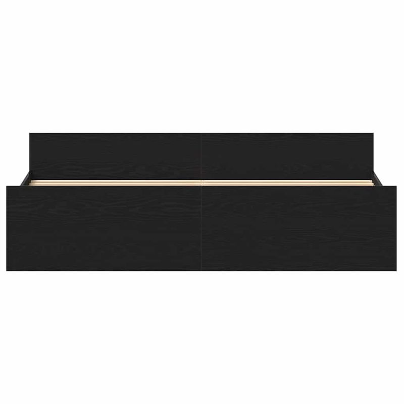 Casa si Gradina - Mobilier - Paturi si accesorii - Paturi - Cadru pat fara saltea, stejar negru, 200x200 cm, lemn prelucrat - Infinity.ro
