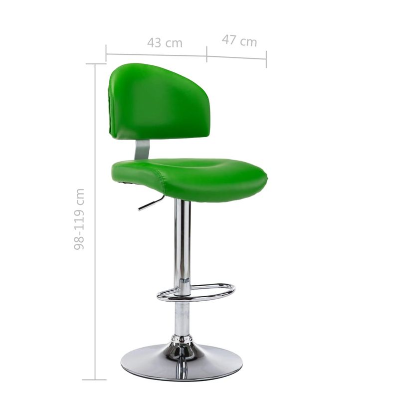 Casa si Gradina - Mobilier - Scaune si fotolii - Scaune - Scaun de bar, verde, piele ecologica - Infinity.ro