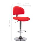 Casa si Gradina - Mobilier - Scaune si fotolii - Scaune - Scaune de bar, 2 buc., rosu, piele ecologica - Infinity.ro