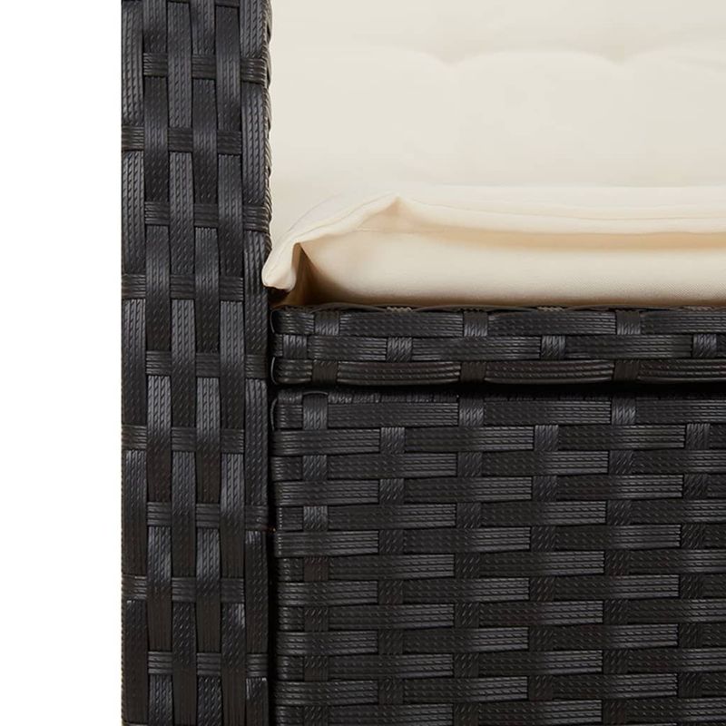 Casa si Gradina - Gradina si terasa - Mobilier exterior - Seturi mobila gradina - Set mobilier de gradina cu perne, 7 piese, negru, poliratan - Infinity.ro