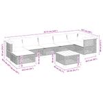 Casa si Gradina - Gradina si terasa - Mobilier exterior - Seturi mobila gradina - Set canapele de gradina, 8 piese, cu perne, bej, poliratan - Infinity.ro
