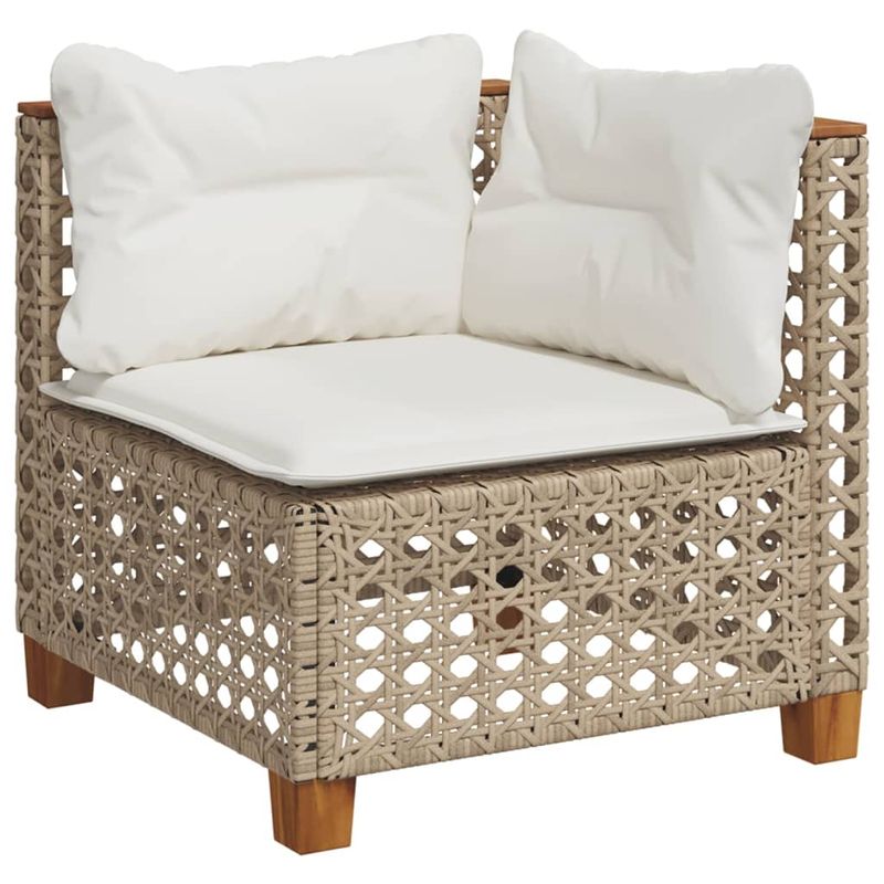 Casa si Gradina - Gradina si terasa - Mobilier exterior - Seturi mobila gradina - Set canapele de gradina, 7 piese, cu perne, bej, poliratan - Infinity.ro