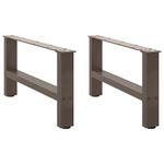 Casa si Gradina - Mobilier - Feronerie si accesorii mobila - Picioare masuta de cafea otel natural 2 buc 60x(30-31) cm otel - Infinity.ro