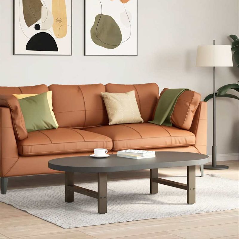 Casa si Gradina - Mobilier - Feronerie si accesorii mobila - Picioare masuta de cafea otel natural 2 buc 60x(30-31) cm otel - Infinity.ro