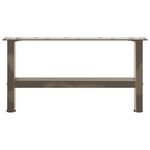 Casa si Gradina - Mobilier - Feronerie si accesorii mobila - Picioare masuta de cafea otel natural 2 buc 60x(30-31) cm otel - Infinity.ro