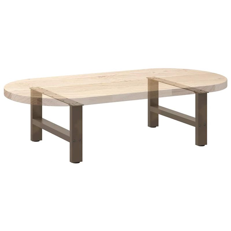 Casa si Gradina - Mobilier - Feronerie si accesorii mobila - Picioare masuta de cafea otel natural 2 buc 60x(30-31) cm otel - Infinity.ro