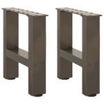 Casa si Gradina - Mobilier - Feronerie si accesorii mobila - Picioare masuta de cafea otel natural 2 buc 40x(30-31) cm otel - Infinity.ro