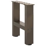 Casa si Gradina - Mobilier - Feronerie si accesorii mobila - Picioare masuta de cafea otel natural 2 buc 40x(30-31) cm otel - Infinity.ro