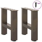 Casa si Gradina - Mobilier - Feronerie si accesorii mobila - Picioare masuta de cafea otel natural 2 buc 40x(30-31) cm otel - Infinity.ro