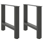 Casa si Gradina - Mobilier - Feronerie si accesorii mobila - Picioare masuta de cafea Antracit 2 buc 60x(42-43) cm Otel - Infinity.ro