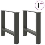 Casa si Gradina - Mobilier - Feronerie si accesorii mobila - Picioare masuta de cafea Antracit 2 buc 60x(42-43) cm Otel - Infinity.ro