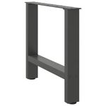 Casa si Gradina - Mobilier - Feronerie si accesorii mobila - Picioare masuta de cafea Antracit 2 buc 60x(42-43) cm Otel - Infinity.ro