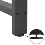 Casa si Gradina - Mobilier - Feronerie si accesorii mobila - Picioare masuta de cafea Antracit 2 buc 60x(42-43) cm Otel - Infinity.ro