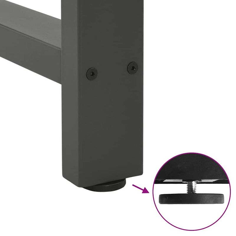 Casa si Gradina - Mobilier - Feronerie si accesorii mobila - Picioare masuta de cafea Antracit 2 buc 60x(42-43) cm Otel - Infinity.ro