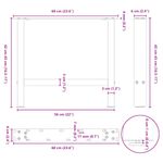 Casa si Gradina - Mobilier - Feronerie si accesorii mobila - Picioare masuta de cafea Antracit 2 buc 60x(42-43) cm Otel - Infinity.ro