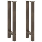 Casa si Gradina - Mobilier - Feronerie si accesorii mobila - Picioare masuta de cafea Otel natural 2 buc 38x(72-73) cm Otel - Infinity.ro