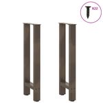 Casa si Gradina - Mobilier - Feronerie si accesorii mobila - Picioare masuta de cafea Otel natural 2 buc 38x(72-73) cm Otel - Infinity.ro