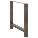 Casa si Gradina - Mobilier - Feronerie si accesorii mobila - Picioare masuta de cafea Otel natural 2 buc 80x(72-73) cm Otel - Infinity.ro
