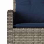 Casa si Gradina - Gradina si terasa - Mobilier exterior - Canapele si fotolii gradina - Canapea in forma de L, cu perne din polirattan gri, pernă șezut bleumarin - Infinity.ro