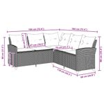 Casa si Gradina - Gradina si terasa - Mobilier exterior - Canapele si fotolii gradina - Canapea in forma de L, cu perne din polirattan gri, pernă șezut bleumarin - Infinity.ro