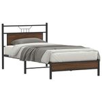 Casa si Gradina - Mobilier - Paturi si accesorii - Paturi - Cadru pat fara saltea stejar maro 100x200 cm lemn prelucrat - Infinity.ro