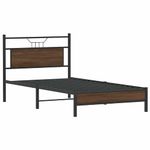 Casa si Gradina - Mobilier - Paturi si accesorii - Paturi - Cadru pat fara saltea stejar maro 100x200 cm lemn prelucrat - Infinity.ro