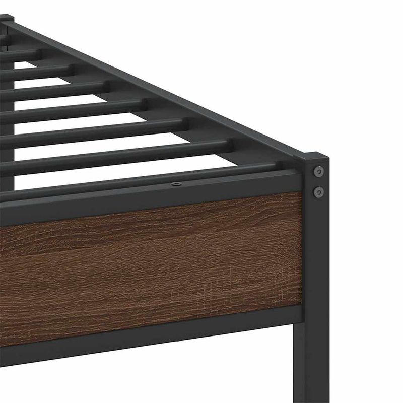 Casa si Gradina - Mobilier - Paturi si accesorii - Paturi - Cadru pat fara saltea stejar maro 100x200 cm lemn prelucrat - Infinity.ro