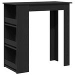 Casa si Gradina - Mobilier - Mese si birouri - Mese bucatarie si dining - Masa de bar cu suport depozitare Stejar negru 102x50x103,5 cm - Infinity.ro