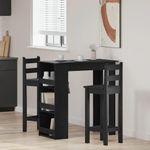 Casa si Gradina - Mobilier - Mese si birouri - Mese bucatarie si dining - Masa de bar cu suport depozitare Stejar negru 102x50x103,5 cm - Infinity.ro