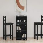 Casa si Gradina - Mobilier - Mese si birouri - Mese bucatarie si dining - Masa de bar cu suport depozitare Stejar negru 102x50x103,5 cm - Infinity.ro