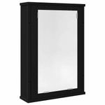 Casa si Gradina - Mobilier - Mobilier baie - Corpuri baie - Dulap cu oglinda pentru baie stejar negru lemn prelucrat - Infinity.ro