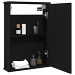 Casa si Gradina - Mobilier - Mobilier baie - Corpuri baie - Dulap cu oglinda pentru baie stejar negru lemn prelucrat - Infinity.ro