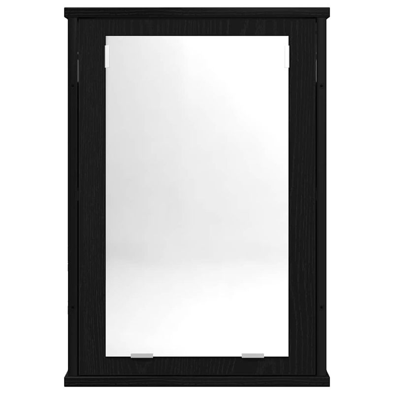 Casa si Gradina - Mobilier - Mobilier baie - Corpuri baie - Dulap cu oglinda pentru baie stejar negru lemn prelucrat - Infinity.ro