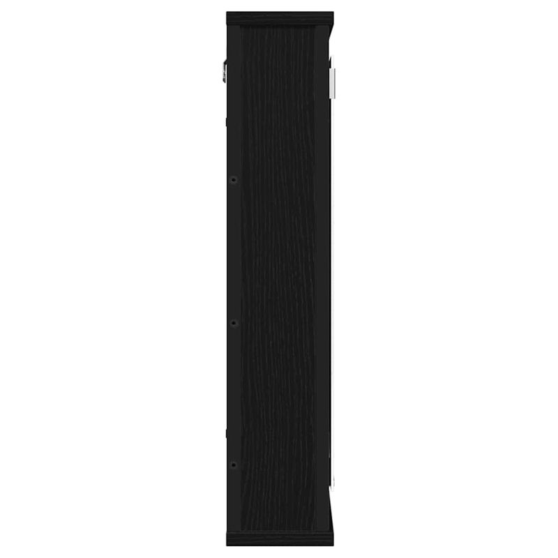 Casa si Gradina - Mobilier - Mobilier baie - Corpuri baie - Dulap cu oglinda pentru baie stejar negru lemn prelucrat - Infinity.ro